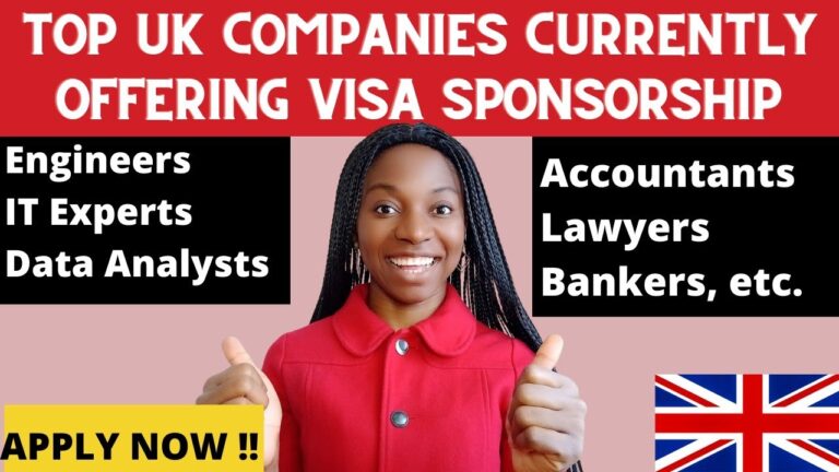 Top 19+ Companies in the UK That Sponsor UK Work Visas