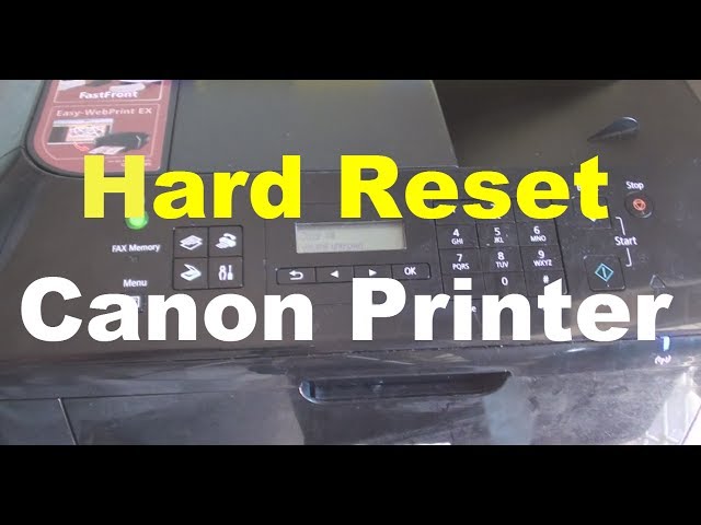 Where Is The Reset Button On A Canon Printer